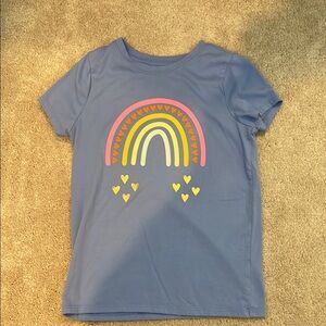 Cat & Jack Blue and Pink Short Sleeve Tee with Rainbow Design